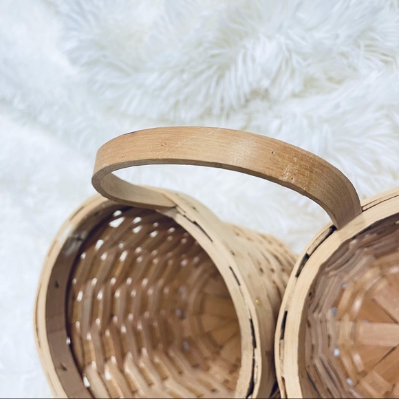 Boho | Vintage Wicker/Woven Double Wine Tote - Picture 6 of 14